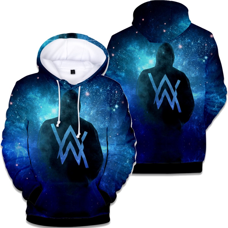 Áo Khoác Hoodie Tay Dài Dáng Rộng In Họa Tiết Alan Walker 3D Thời Trang Âu Mỹ 2022 Dành Cho Trẻ Em
