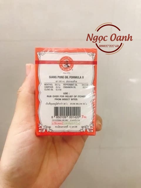 DẦU SIANG PURE OIL FORMULA 3cc