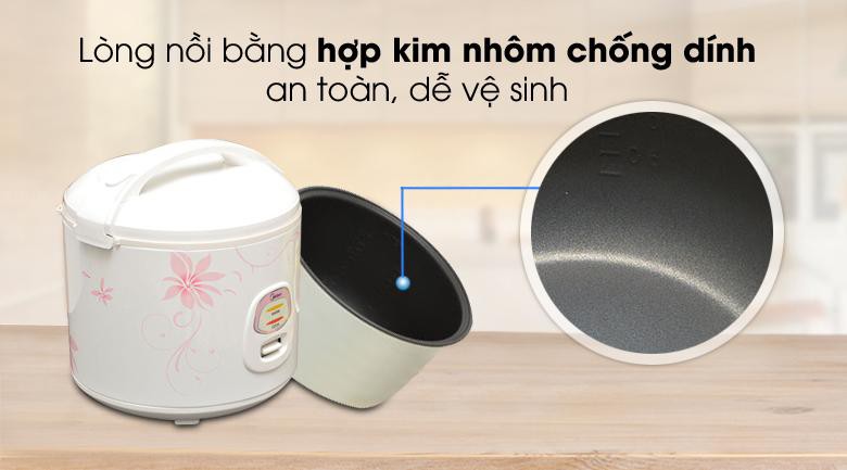 Nồi cơm điện Midea 1.8 lít MR-CM18SQ- hàng trưng bày,Chất liệu lòng nồi:Hợp kim nhôm phủ chống d