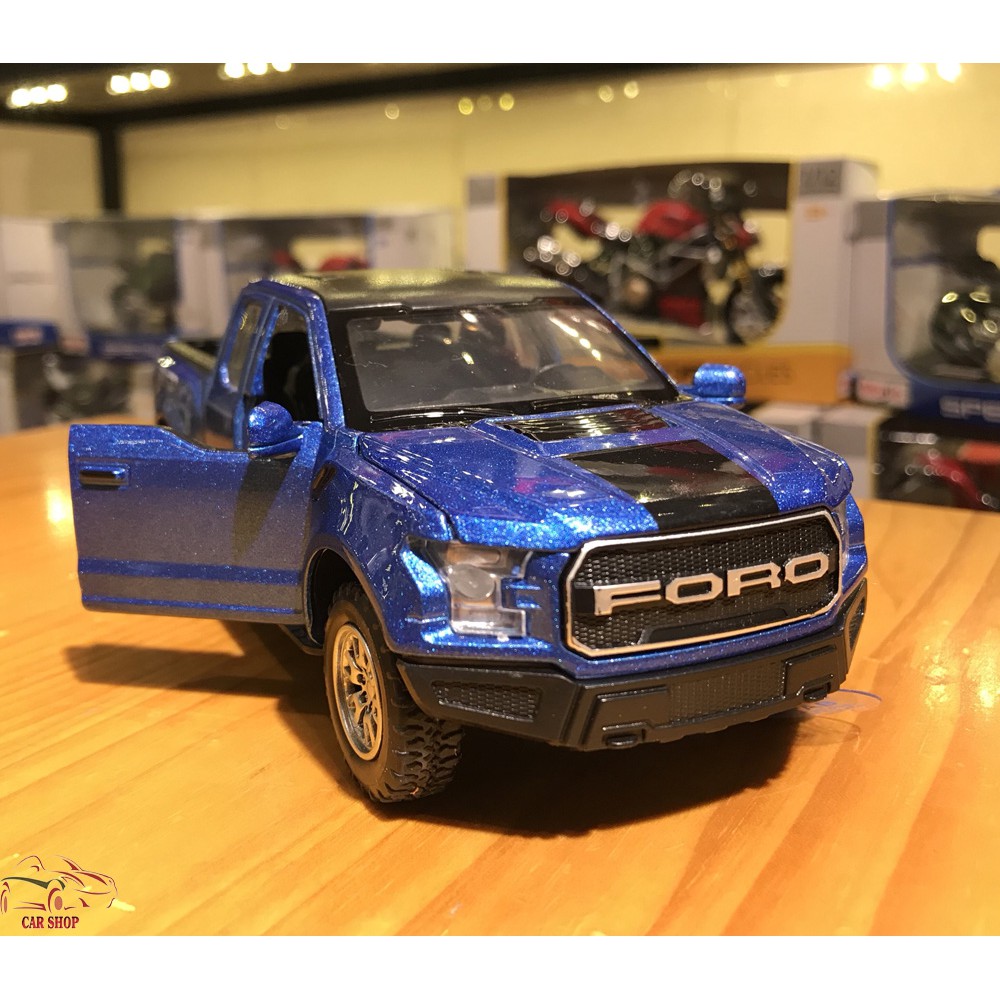 Mô hình xe bán tải Ford Ranger F150 tỉ lệ 1:32 màu xanh