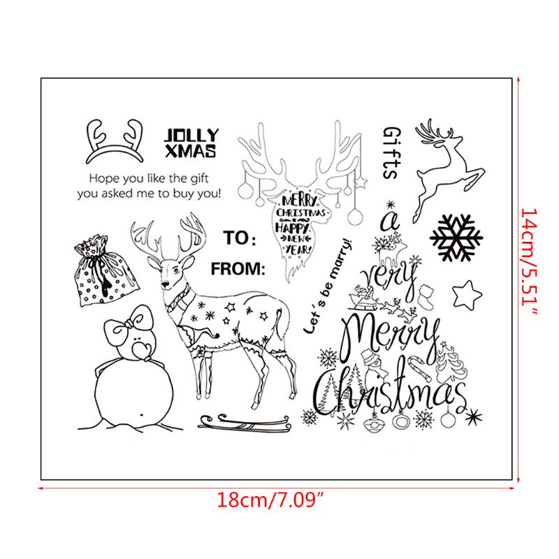 Con Dấu Trang Trí Sổ Tay Chủ Đề Giáng Sinh DIY