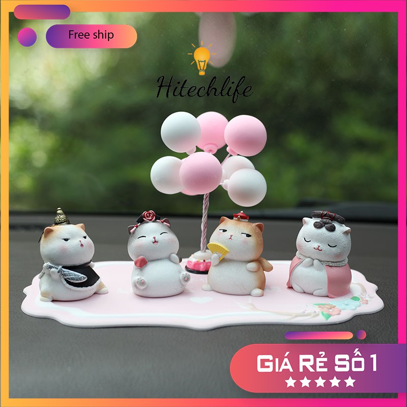 Phụ Kiện Trang Trí Xe Hơi Gia Đình Công Chúa Mèo Trang Trí Taplo Ô Tô, Bàn Làm Viêc Giá Rẻ Gồm 4 Chú Mèo Siêu Đáng Yêu | BigBuy360 - bigbuy360.vn