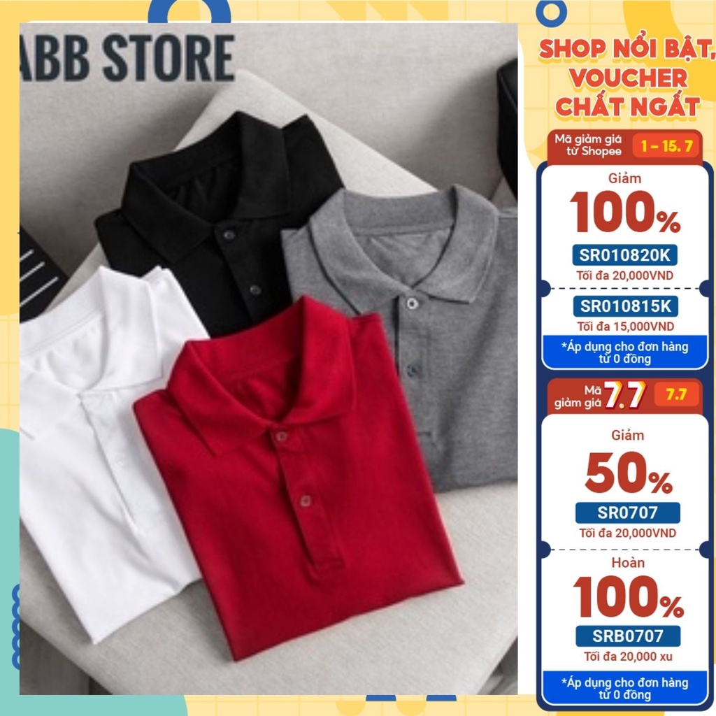 Áo Thun Polo Có Cổ Nam Vải Thun Cá Sấu Co Giãn Thoải Mái, Chất Cotton Thoáng Mát Thấm Hút Mồ Hôi