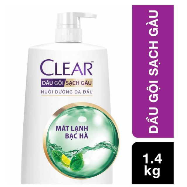 Dầu gội đầu clear bạc hà-1,4kg