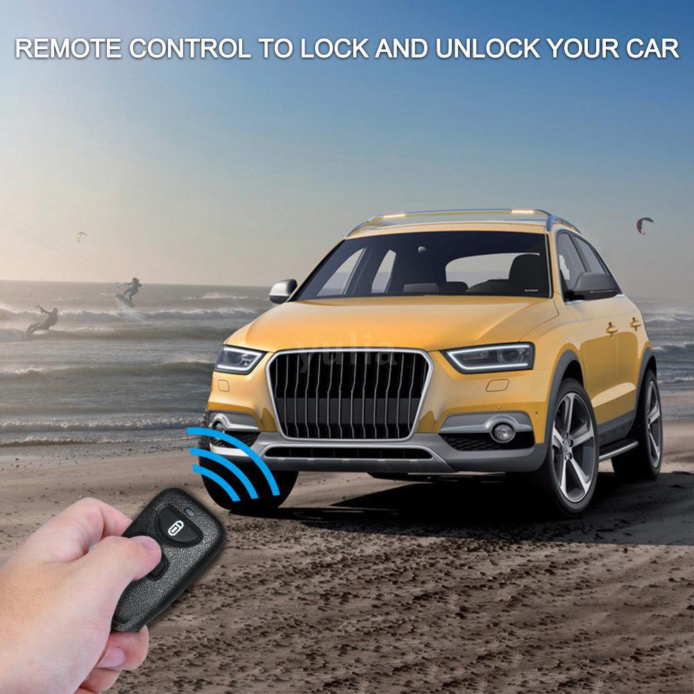 Ổ khóa ô tô từ xa không cần chìa khóa 12V có 2 điều khiển từ xa