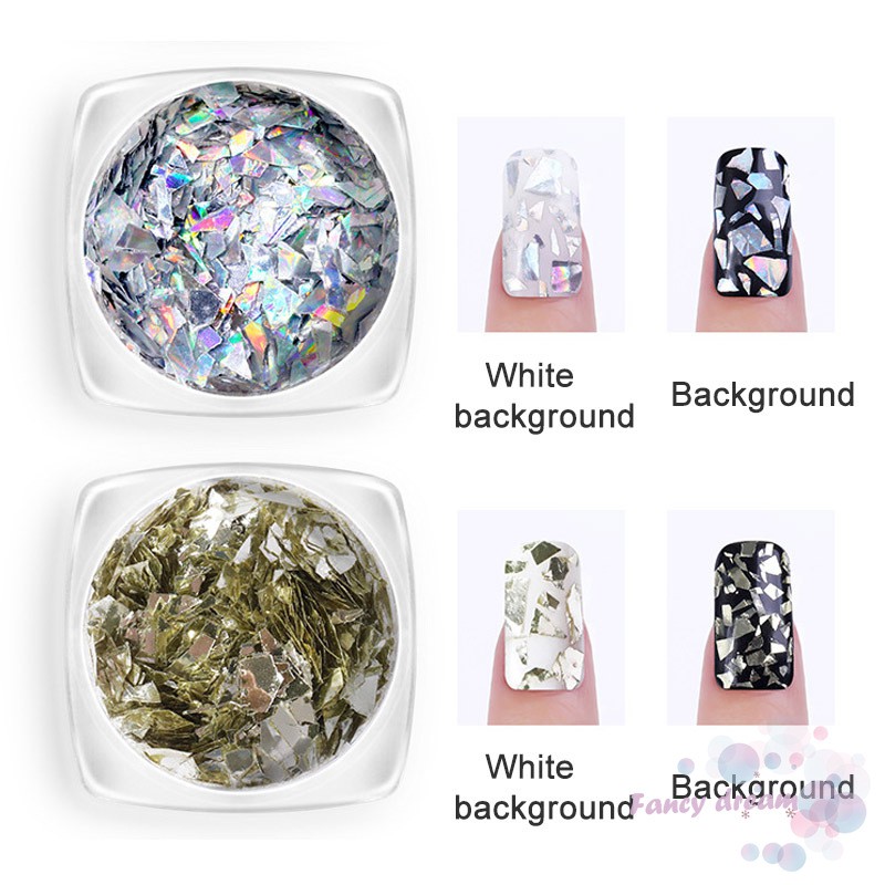 Set 6 hộp sequin lấp lánh dùng để trang trí móng chuyên dụng