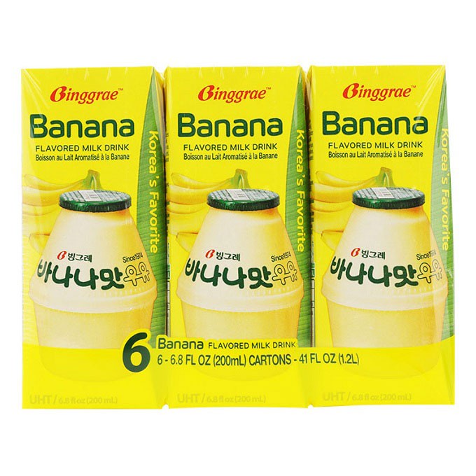 [Mã 157FMCGSALE giảm 8% đơn 500K] Sữa Chuối Banana Milk Binggrae Hàn Quốc - Lốc 6 Hộp thumbnail