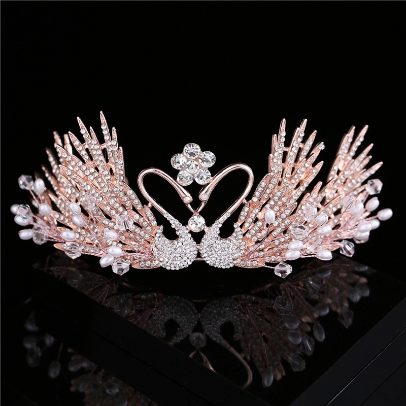 Vương miện họa tiết thiên nga hợp thời trang cho nữ