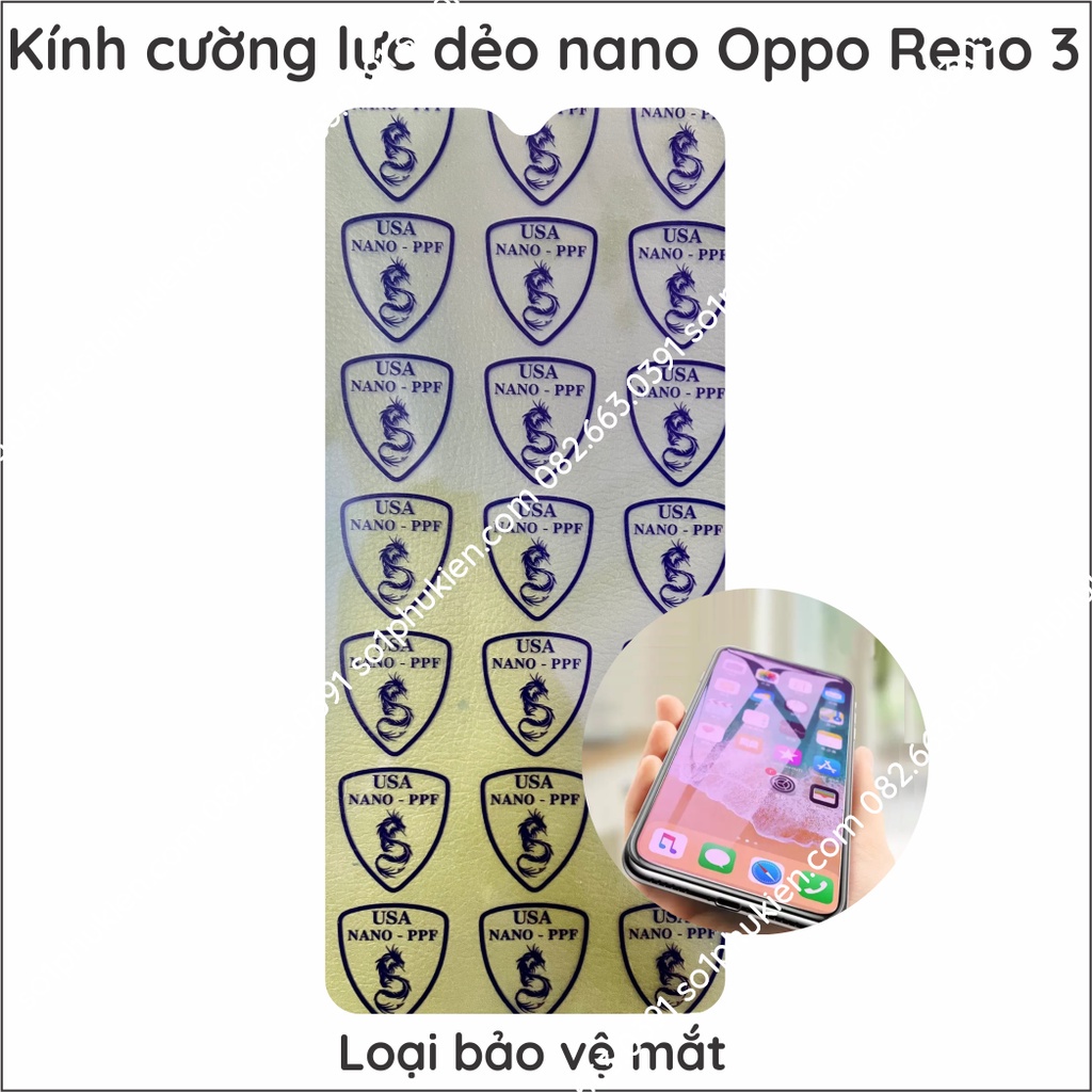 Dán cường lực dẻo nano Oppo Reno 3 siêu bền siêu bảo vệ