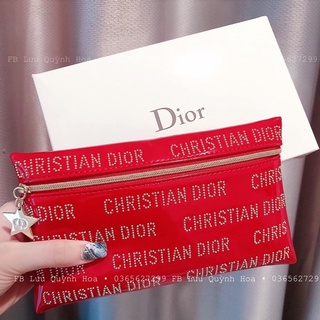 Túi gift quà tặng cầm tay Dior da bóng đỏ