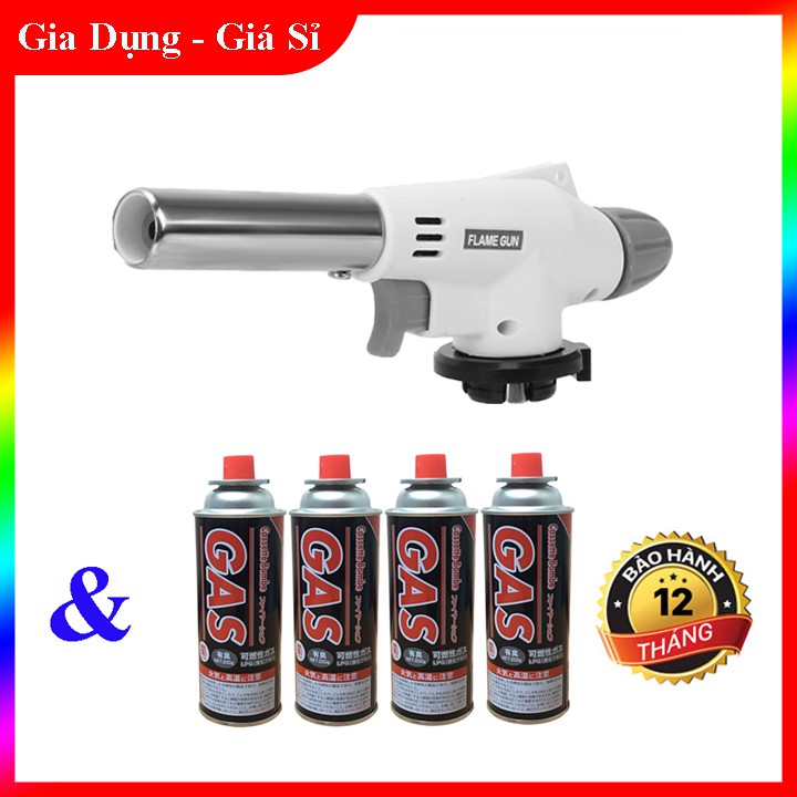 Bộ Đầu Khò Gas Mini FLAME JAPAN, Đèn Khò Ga Có Mồi Lửa, Sử Dụng Cho Bình Gas Mini