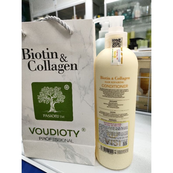 LẺ DẦU GỘI HOẶC DẦU XẢ PHỤC HỒI MỌC TÓC TÁI TẠO TÓC BIOTIN &amp; COLLAGEN VOUDIOTY 500ml -1000ml