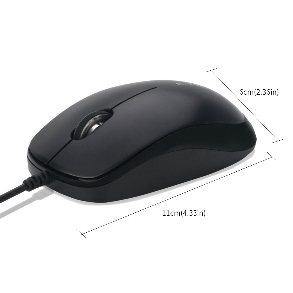 Chuột Máy Tính Có Dây Mini Màu Đen E-Yooso Usb 1000 Dpi