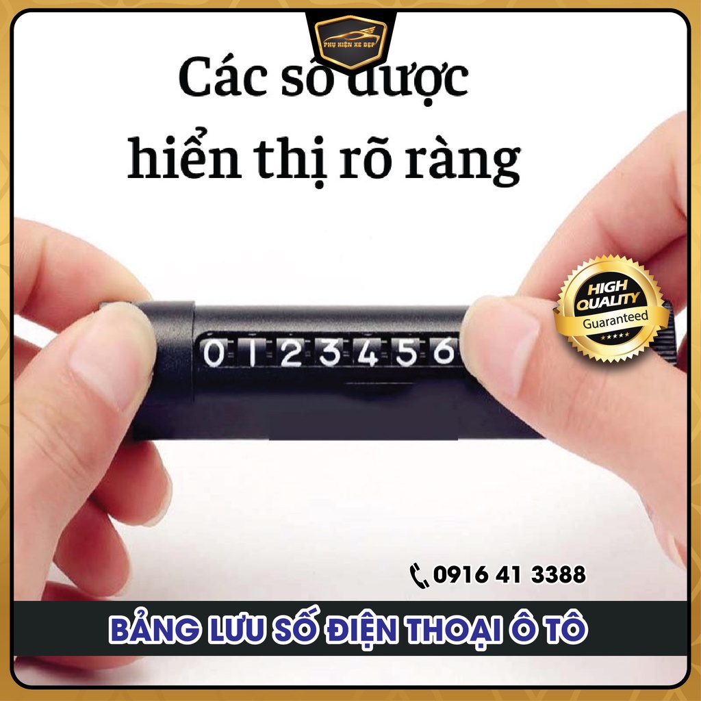 Bảng Số Điện Thoại Ô Tô Cao Cấp - Chất Liệu Kim Loại  Sang Trọng - Không rỉ, Bảng Số Phản Quang vào Ban Đêm