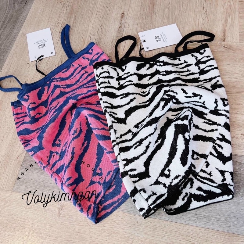 Áo 2 Dây Da Beo Croptop