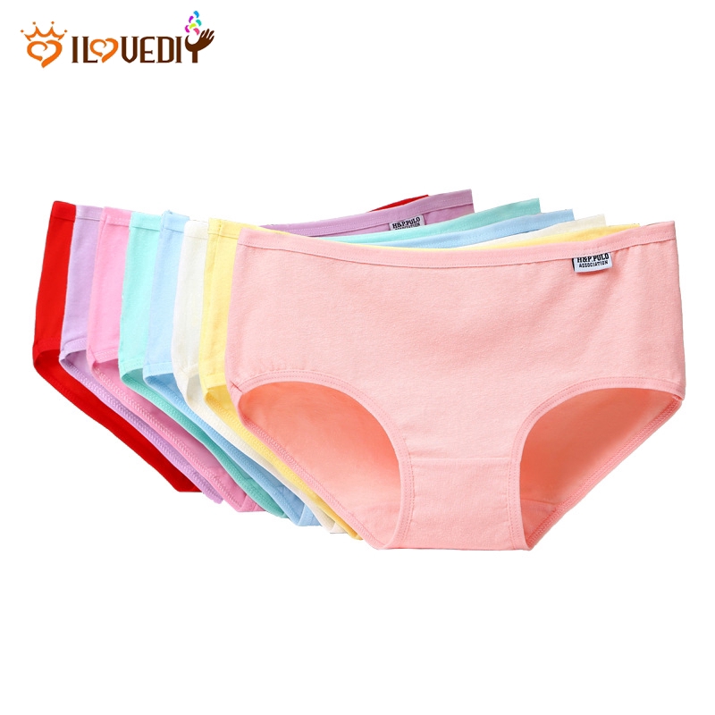 Women Hot Sale Candy Color Stretch Panties,Korea Simplicity Pure Color Cotton Crotch Briefs Lingerie