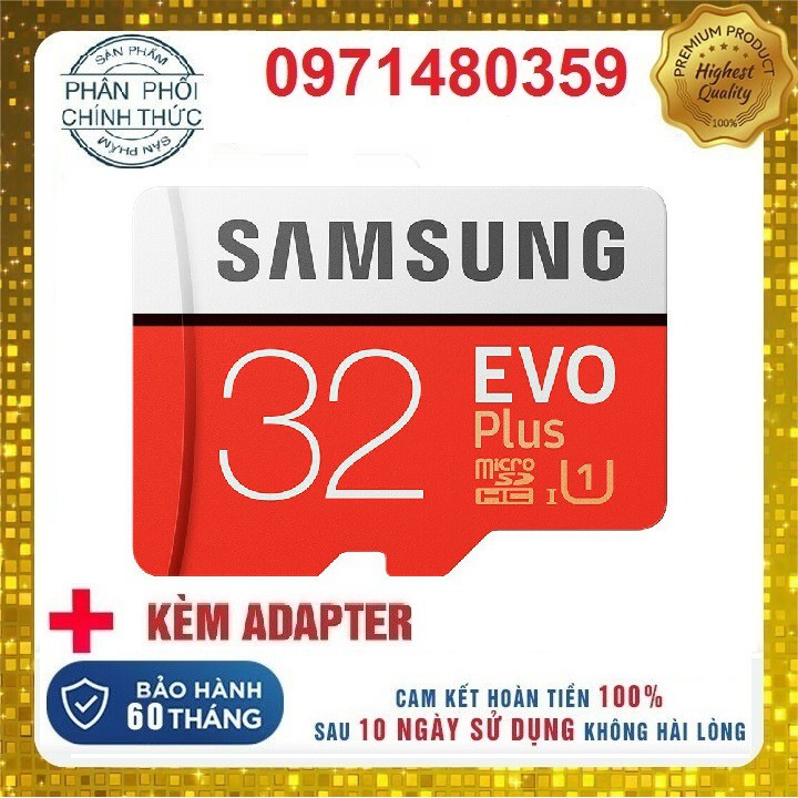 
                        Thẻ nhớ Samsung 32GB tốc độ cao up to 95MB/s hỗ trợ quay video full HD, video 2K, video 4K
                    