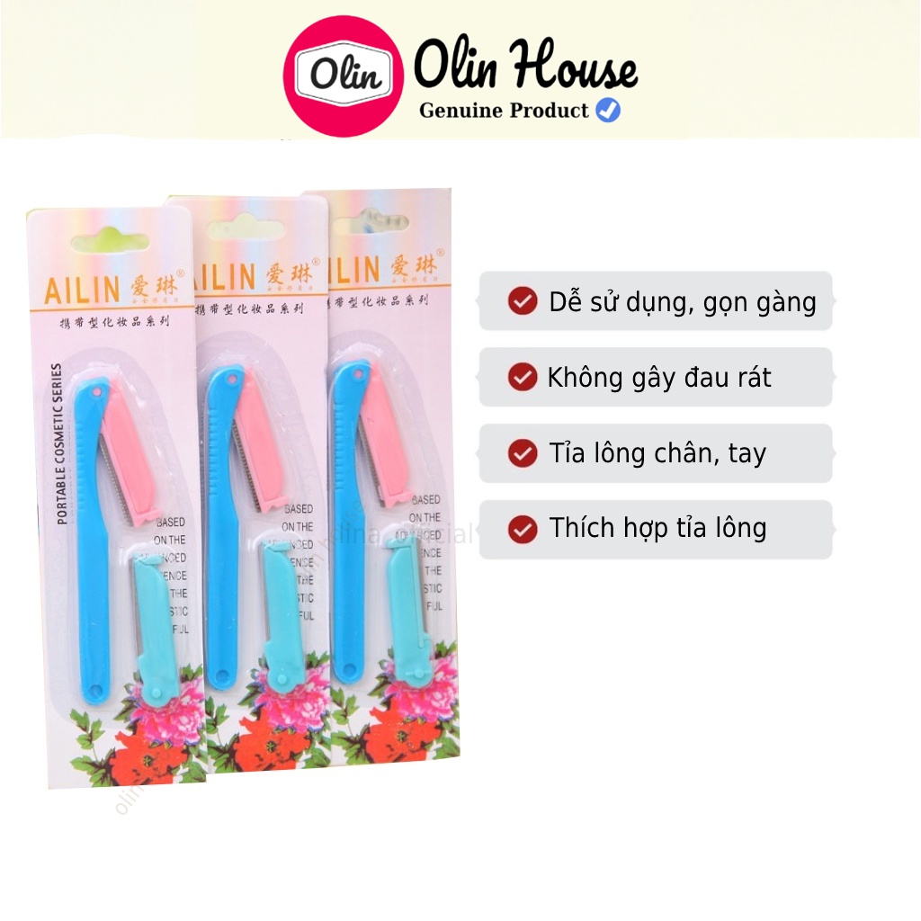Dao cạo lông mày - cạo lông nách cho chị em phụ nữ, tiện lợi, an toàn Olin House