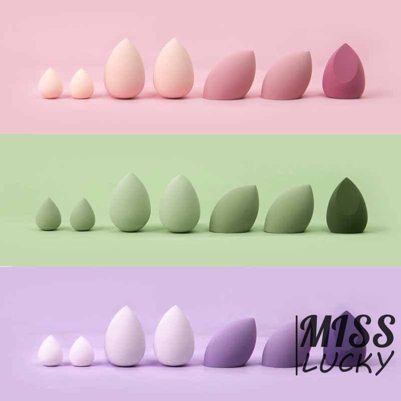 ❤HHN-VN 7Pcs Soft Hydrophilic Dry Wet Makeup Sponge Puff Smooth Foundation Cosmetic Beauty Eggs Face