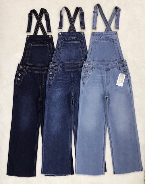 Yếm jeans nử ống rộng tua lai | BigBuy360 - bigbuy360.vn