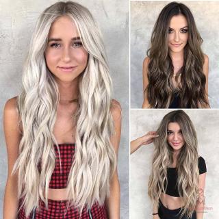 Bộ Tóc Giả Xoăn Dài Nhuộm Ombre Thời Trang Cho Nữ