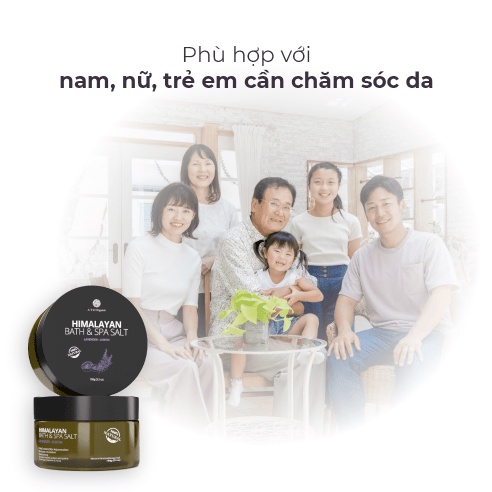 Muối tắm Himalayan tẩy tế bào chết cơ thể ATZ Organic hương Lavender chanh 100g