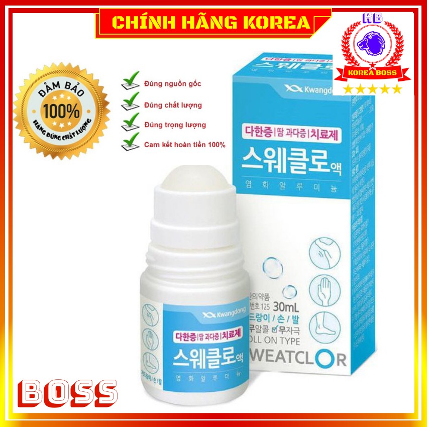 Lăn khử mùi hôi nách, hôi chân Kwangdong hàn quốc chai 30ml, Korea Boss