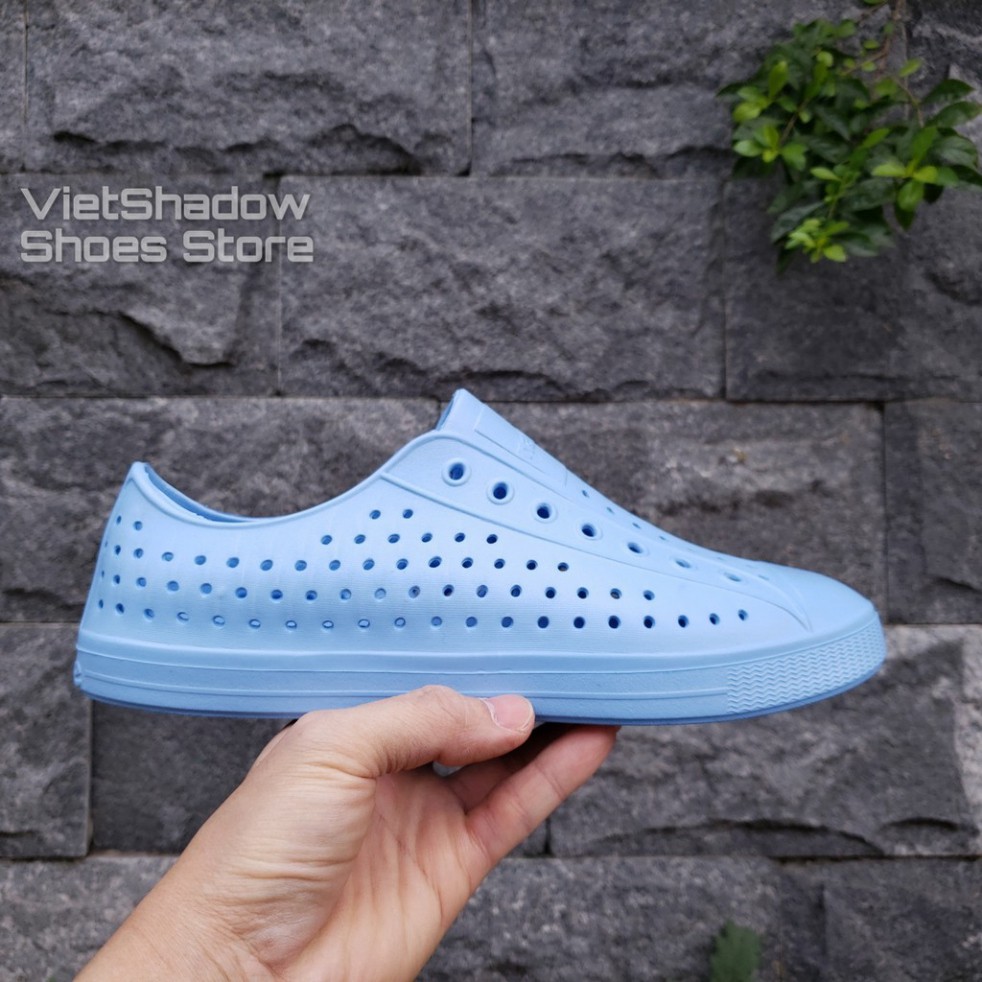 YDGD Giày nhựa đi mưa Native- Chất liệu nhựa xốp siêu nhẹ, không thấm nước - Màu xanh da trời 25 W632