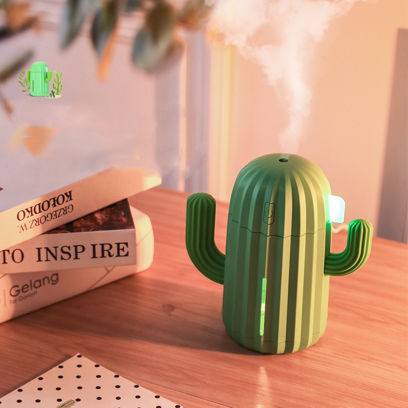 Fnelse Máy Tạo Độ Ẩm Không Khí USB Hình Cây Xương Rồng 2022 Có Đèn Ngủ Tiện Lợi