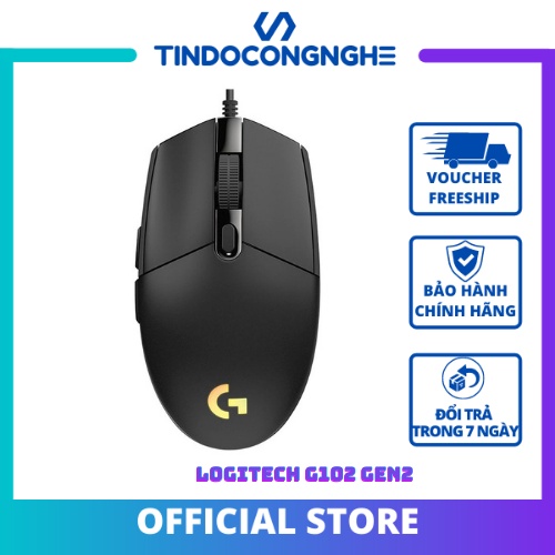 Chuột Chơi Game Logitech G102 Gen2 Lightsync Black (USB/RGB/Đen/Trắng) - Chuột Máy Tính - Cảm Biến Chính Xác, Ổn Định