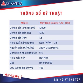 Máy Lạnh/điều hòa Alaska AC-12WI 1.5 HP