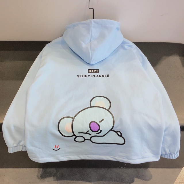 Áo khoác unisex form rộng Nỉ BT21, nam nữ ulzzang WIND | BigBuy360 - bigbuy360.vn