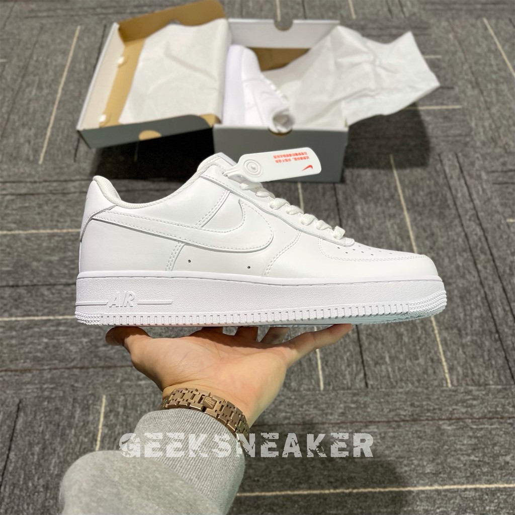 [GeekSneaker] Giày Thể Thao - Sneaker Trắng Air Force 1 -  AF1 All WHITE  NGuyên bản - SC - Đế Air - Gót Vuông | BigBuy360 - bigbuy360.vn