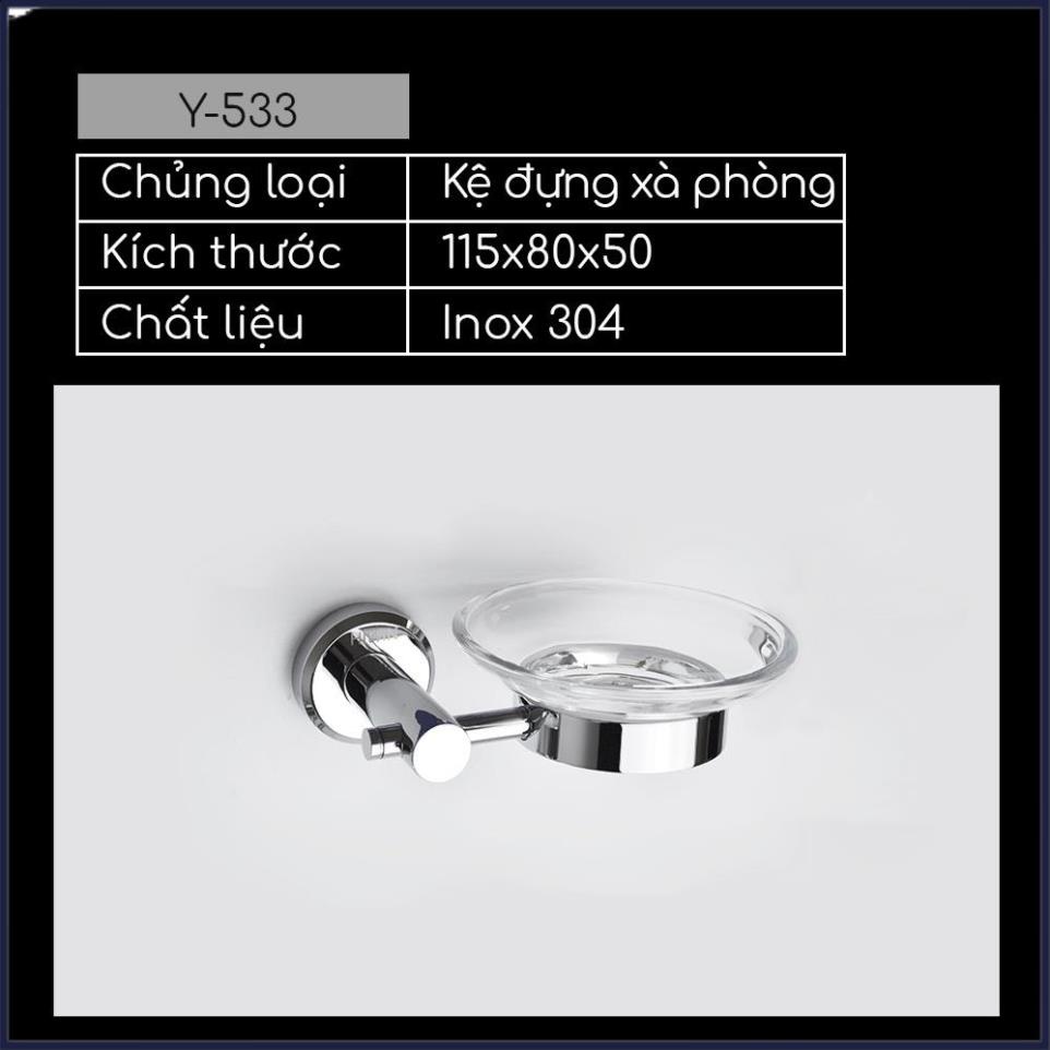 Kệ đựng xà bông xà phòng nhà tắm inox 304 mặt gương HIWIN Y-533