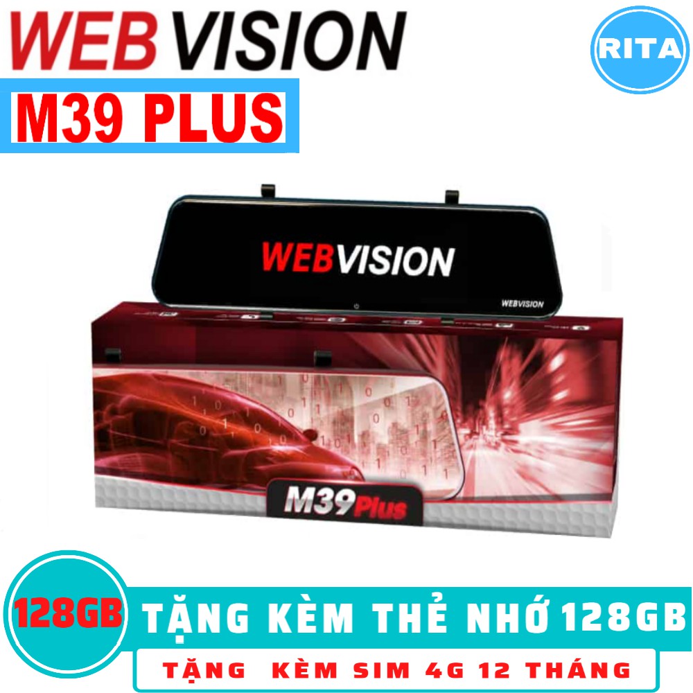 [Kèm Thẻ Nhớ 128Gb] Camera Hành Trình Webvision M39 Plus [Kèm Sim 4G]