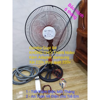 Quạt Đứng (BH 6 tháng) Motor Nidec KHÔNG CHỔI THAN Xài 220v qua Adapter