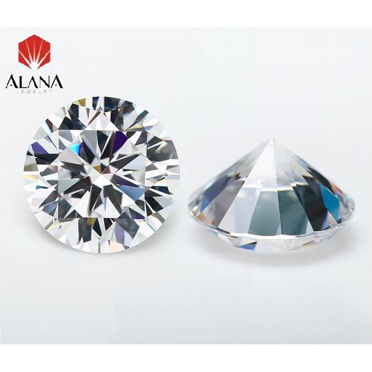 Combo 100 viên đá CZ tròn màu trắng