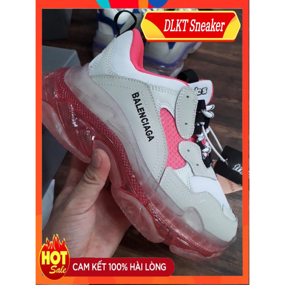 [ DLKT Sneaker ] Giày thể thao sneaker nam nữ Balen Triples đế khí  cao cấp_ hồng cánh sen 📍 Freeship