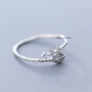 Nhẫn bạc The Leaf Nhẫn bạc Tiệm bạc 21Centimeters