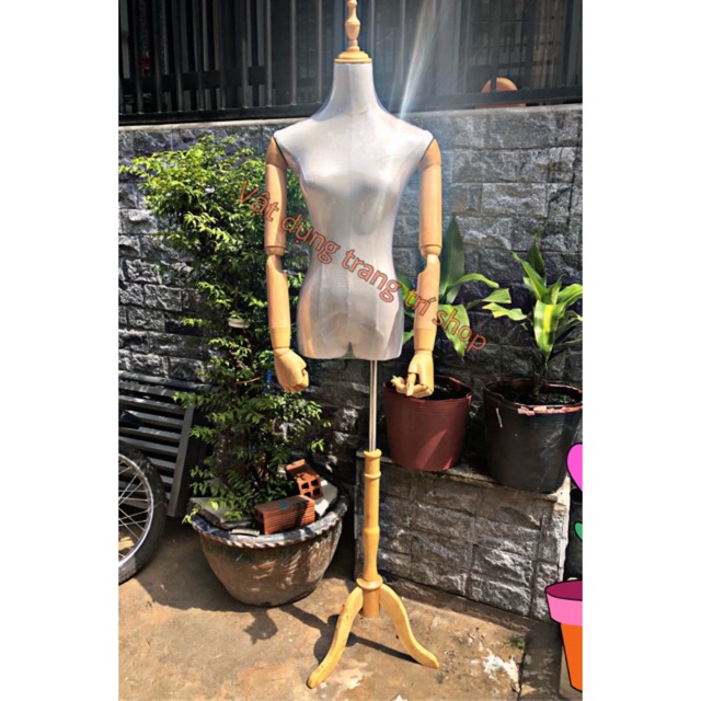 Manocanh bán thân tay giả gỗ