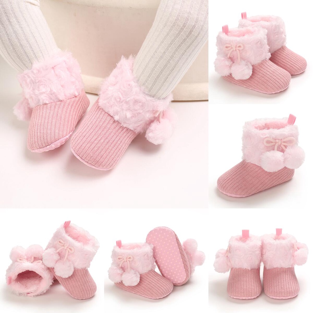 Giày Bốt cotton Đế Mềm Chống Trượt Giữ Ấm Thoải Mái Dành Cho Bé Trai Gái
