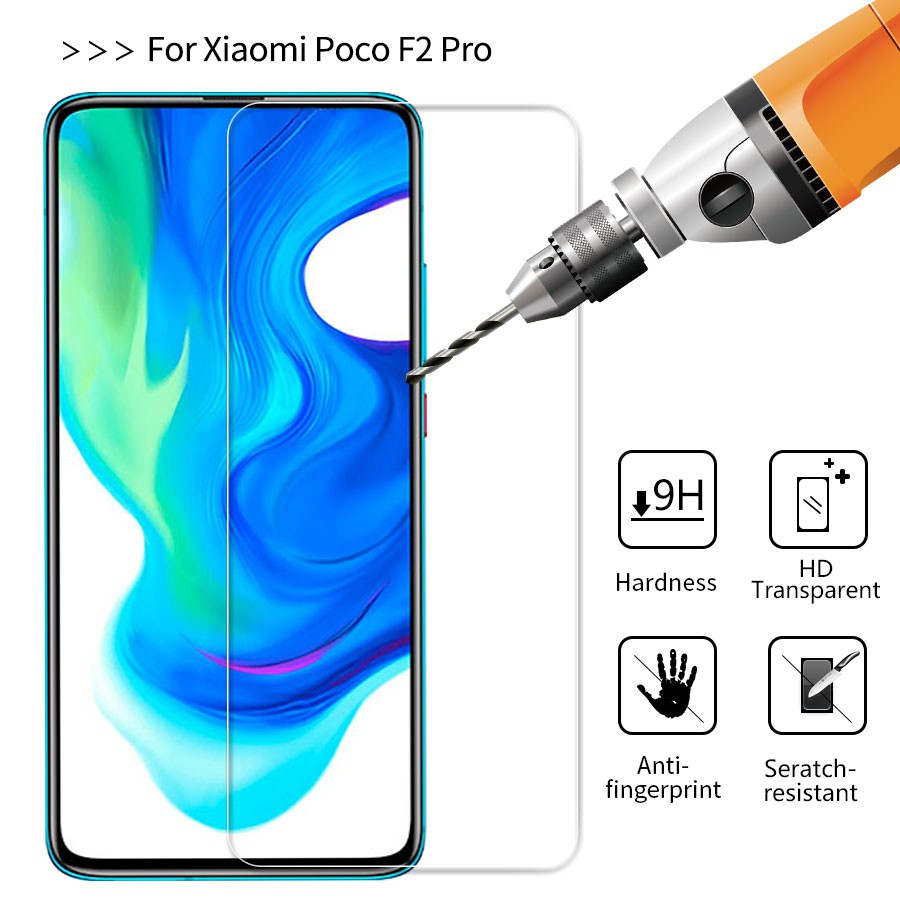 Kính cường lực cho Xiaomi Mi A3 9T 10T Poco X3 M3 F2 Pro F3 Redmi Note 7 8 9 9S 10 9A 9C