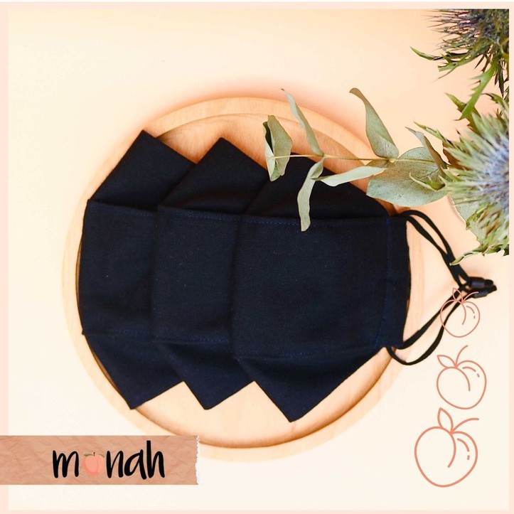 Combo 3 khẩu trang vải kháng khuẩn linen cotton 3 lớp tông trắng hồng xanh cổ điển pastel | BigBuy360 - bigbuy360.vn