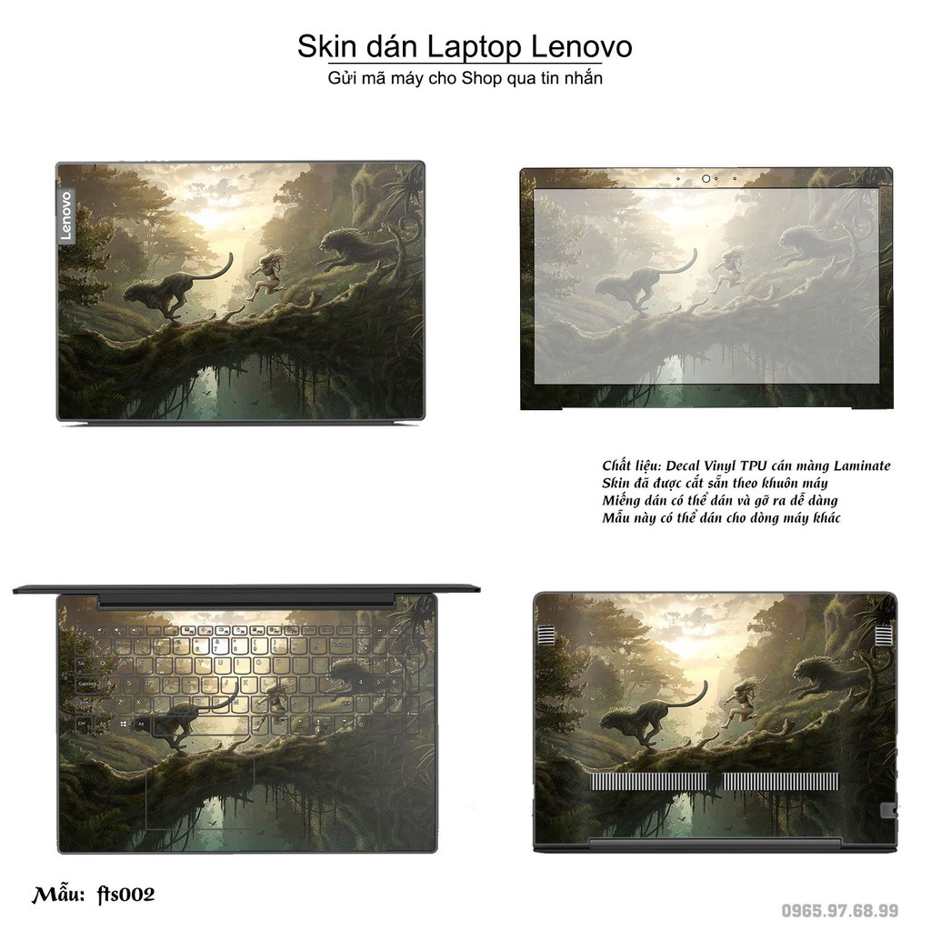 Skin dán Laptop Lenovo in hình Fantasy (inbox mã máy cho Shop)