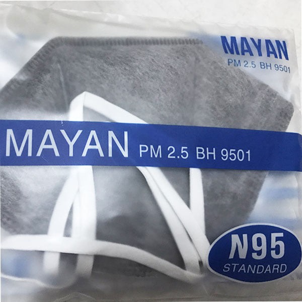 Khẩu trang chống bụi lọc 95% bụi  Mayan BH 9501