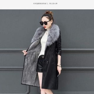 ÁO KHOÁC DA FORM DÀI CỔ LONG CAO CẤP
