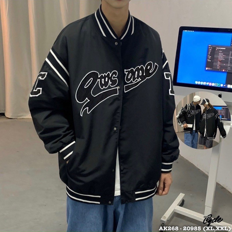 Áo Khoác Dù Nam Nữ Hàng QC Cao Cấp Bomber Dù Gió 2 Lớp Form Rộng Unisex Thêu QWSONE - AK2268