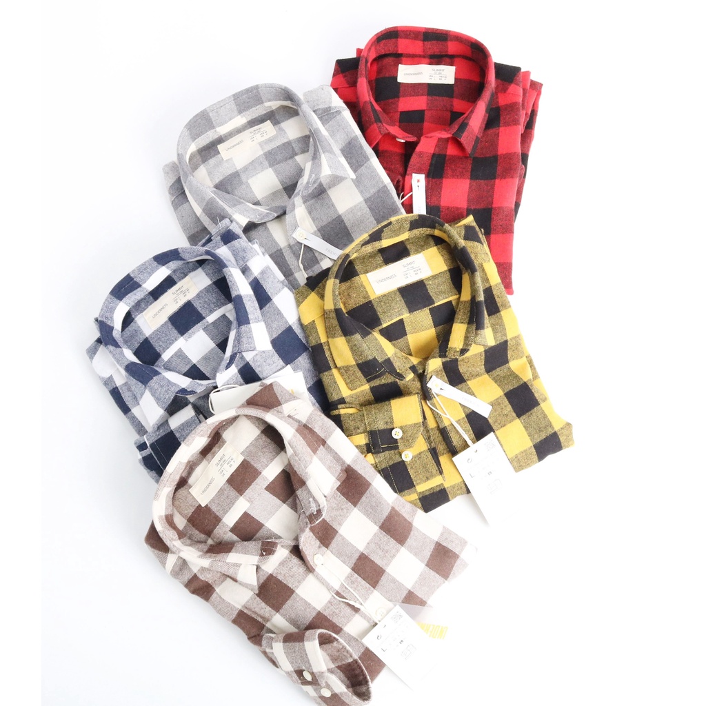 Áo sơ mi nam Gấu 194 cổ thuyền tay dài vải ít nhăn - form slimfit sang trọng cao cấp - Kẻ sọc caro | BigBuy360 - bigbuy360.vn