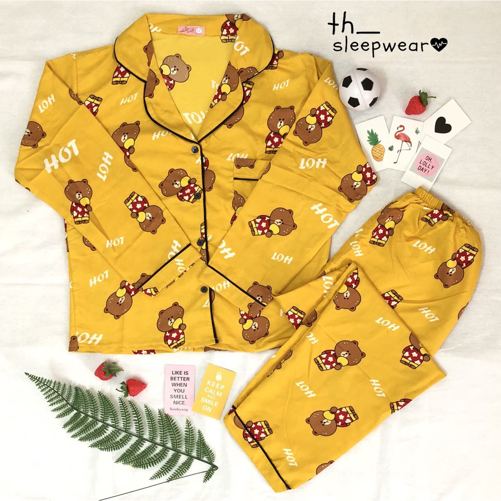 [Loại 1] Bộ Đồ Ngủ Pijama Tay Dài - Quần Dài (Kate) | BigBuy360 - bigbuy360.vn