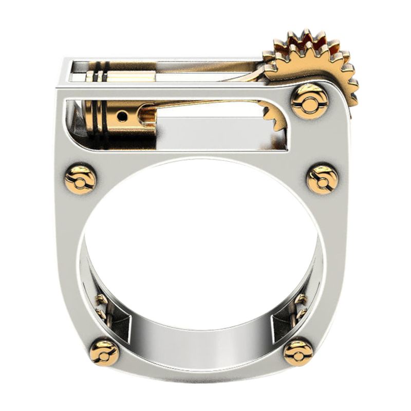 Nhẫn Hình Bánh Răng Thời Trang Cho Nam Nữ